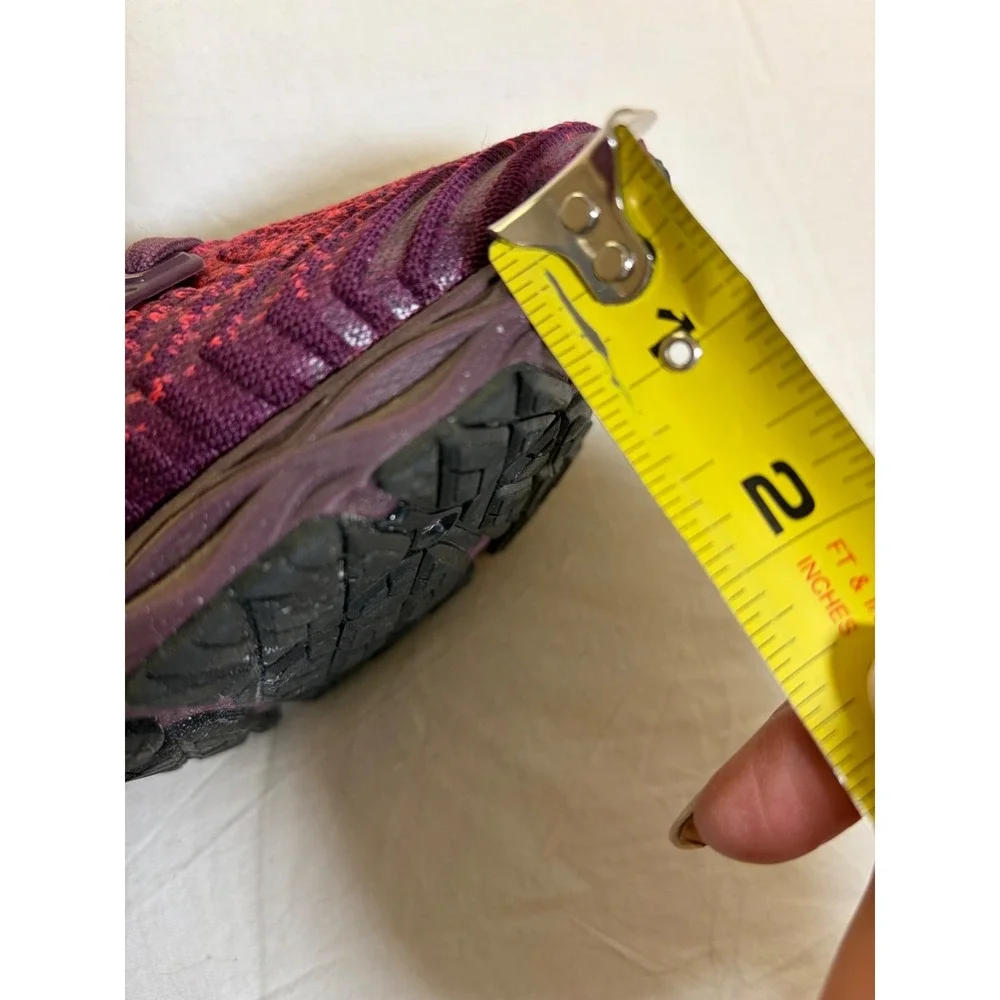 Mizuno Infinity Wave~Purple & Coral Wave knit Running Sneakers ~Women's 8~ Laces